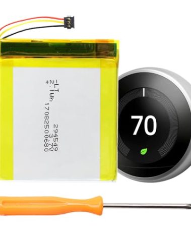 WRUMI for Nest Thermostat Battery 3rd Generation: TL284443 Battery Replacement for Nest Learning Thermostat gen 3 A0013 T3007ES Smart Home with Tool