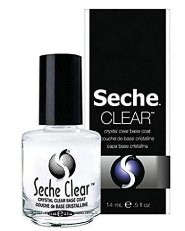 Seche Base Coat Nail Polish - Clear, Gel Nail Polish Base Coat, Chip Resistant Primer for Lasting Manicures, 0.5 fl oz