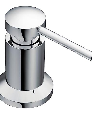 Moen Chrome Deck Mounted Kitchen Soap Dispenser with Above the Sink Refillable Bottle, 3942