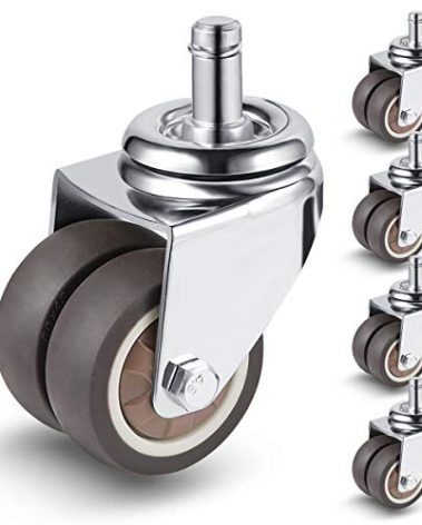 W B D WEIBIDA Office Chair Wheels, Heavy Duty Rubber Chair Casters Replacement, 2 Inch Gaming, Computer, Desk Chair Wheels for Hardwood Floors and Carpet Set of 5