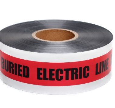 Swanson Tool Co DETR31005 3 inch by 1000 Foot 5 MIL Detectable Safety Tape "Caution Buried Electric Line Below" Red with Black Print
