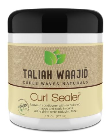 Taliah Waajid Curls Waves Natural - Curl Sealer | Leave-in-Conditioning | Shapes and Seals in Curls | No Build-up or Frizz | Stops Frizz, Adds Shine | 100% Paraben Free - 6oz