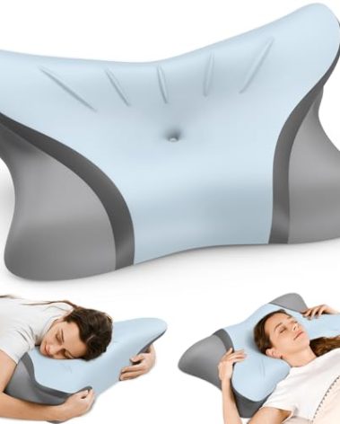 Cervical Neck Pillow - Cooling Pillow for Neck Pain Relief, Ergonomic Side Sleeper Pillow for Sleeping, Contour Memory Foam Pillows for Neck Support, Orthopedic Bed Pillow for Back Stomach Sleepers