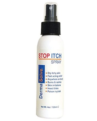 Dermasolve Stop Itch Spray with 100% Organic Neem Oil, Scalp and Body Psoriasis Relief, Dry Skin, Bites, Sunburn, Burns and Rashes