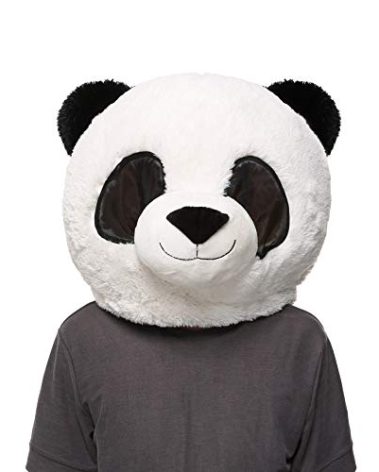 Plush Halloween Panda Head Mask Mascot Costume