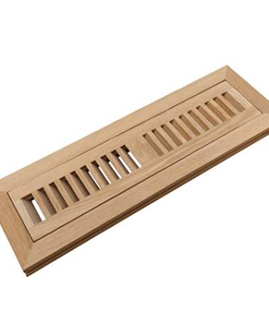 Homewell White Oak Wood Floor Register Vent Cover, Flush Mount Vent, 2X12 Inch, Unfinished