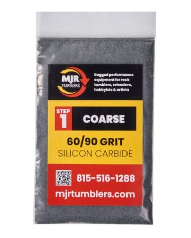1lb of MJR Tumblers Premium 60/90 Coarse Silicon Carbide Rock Polishing Grit for Step/Stage 1, MJR Tumblers is a Disabled and Veteran Owned Company Proudly Located in USA