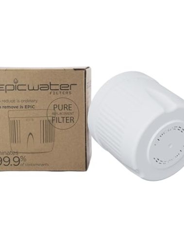 Epic Water Filters REPLACEMENT FILTER/Compatible with Epic Pure Water Pitcher/Removes Fluoride, Lead, Forever Chemicals, Heavy Metals, Chemicals, Industrial Pollutants/Filters 150 Gallons