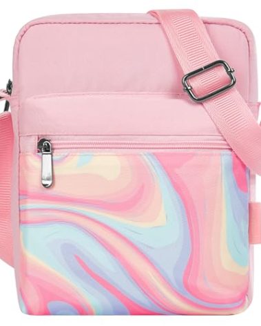 Choco Mocha Girls Purse Age 8-10, Purse for Girls 6-8 8-10 10-12 Girl Crossbody Purse for Kids 8-12 Tween Messenger Bag Gifts, Pink