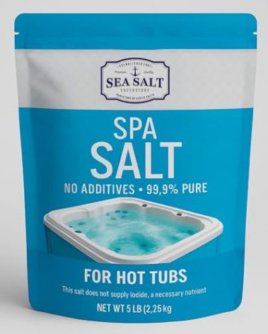 Hot Tub Spa Salt for Water Systems & Chlorine Generators, Pool Salt for Hotspring, Jacuzzi, Caldera, Ace, & Freshwater, 5 Lbs/500 Gallons