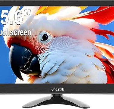 Jhcztrk 15.6 Inch Portable Monitor Touchscreen IPS Screen HDR Gaming Monitors Built-in Speakers, USB-C HDMI, VESA Compatible, for Laptop PC Mobile PS4 PS5 External Screen