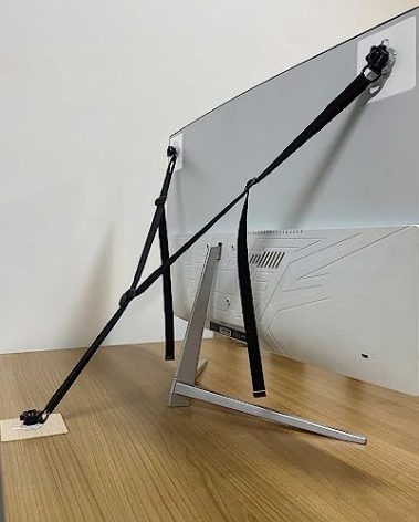 OeckuXIY 3 Pack Adjustable TV Safety Straps, No-Drill Anti-Tip Furniture Anchors for Baby Proofing, Flat Screens Fix to Wall,Cabinet,Stand Or Desk, Earthquake Straps