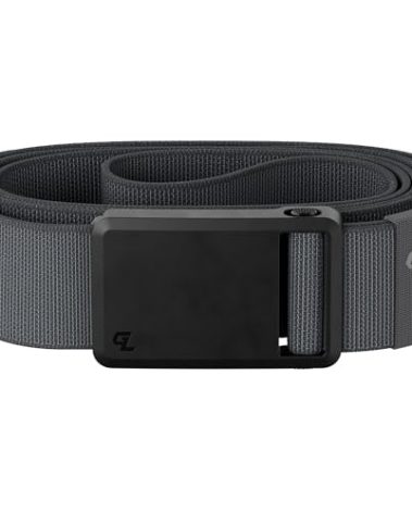 Groove Life Groove Belt Ultra Deep Stone/Black - Stretchable and Adjustable Nylon Golf Belt for Men with Magnetic Buckle – Comfortable for Golf, Work, and EDC - Size Large (37-40")