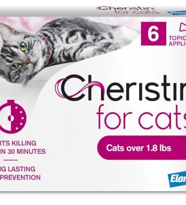Cheristin Flea Treatment & Prevention for Cats | Fast acting topical flea treatment for cats over 1.8 lbs | 6 Count