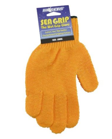 Hi-Seas Sea Grip Non-Slip Pattern Glove, Large, Orange
