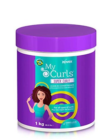 NOVEX My Curls Super Curly Deep LEAVE IN Conditioner - 35 oz. - Defines Curls - Controls Volume - Reduces Frizz - Adds Softness - For All Curly Hair Types