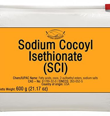Artekas Innovation - Sodium COCOYL ISETHIONATE (SCI) - Powder - Foaming Surfactant - for Homemade Solid Shampoo Bars, Bath Bombs, Foamy and Bubbly Products - 21.17 Oz