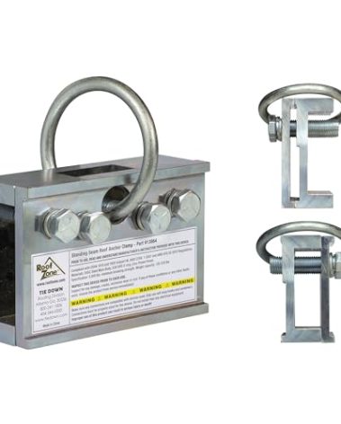 Tie Down Standing Seam Roof Anchor | Roof Anchors for Fall Protection | Damage-Free Design | Pack of One Part ID: 13864