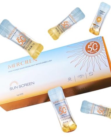 30PCS Mini Sunscreen SPF50+ PA+++ - Travel Size Sunscreen Bulk for Face & Body, Lightweight & Non-Greasy, Water-Resistant, Perfect for Summer Party & Thank You Gifts
