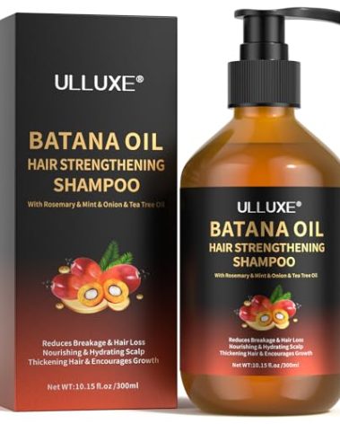 Batana Oil Hair Growth Shampoo, Strengthening Regrowth Shampoo for Men & Women with Thinning Hair & Hair Loss, Infused Rosemary, Mint Oil Nourishes Scalp, Sulfate Free for All Hair Types, 10.15 fl.oz