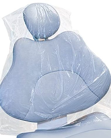 JMU 200Pcs Dental Half Chair Cover, 32" x 32" Disposable Clear Plastic Sleeve Protector, Large