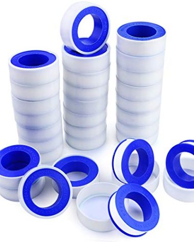 SKPPC 30 Pieces 1/2 Inch Teflon Tape Industrial Thread Seal Tapes Plumbing Waterproof Seal Tape for Plumber, Air Head, Thread Pipe, 1/2 x 394 Inch