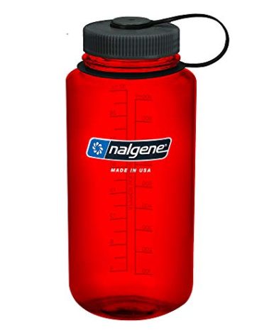 Nalgene Tritan Wide Mouth BPA-Free Water Bottle, REd, 32 oz