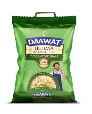 Daawat Ultima Basmati White Rice - Authentic Extra Long Grain Basmati Rice - 10 lb Bag