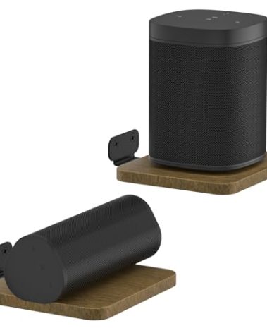 Pairs of Speaker Wall Mount for Sonos Speaker Mounts - Adjustable Floating Wall Shelves for Sonos One(Gen 2), One SL,Play:1, Roam 2, Era 100 and More Small Speakers Mounting Shelf