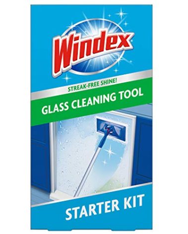 Windex Outdoor All-In-One Glass and Window Cleaner Tool Starter Kit (Packaging May Vary)