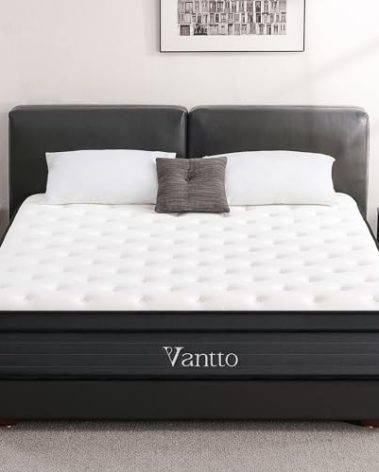 Vantto Full Size Mattress, 12 Inch Memory Foam Hybrid Mattress in a Box with Pocket Springs for Motion Isolation Pressure Relief, 100 Nights Trial, CertiPUR-US