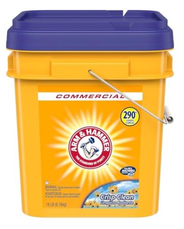 Arm & Hammer powder laundry detergent, crisp clean, 18 lb pail