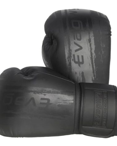 EVAGWY Boxing Gloves for Men and Women，Pro Training Sparring，Suitable for Boxing Kickboxing MMA Fighting，Adult Heavy Punching Bag Gloves，Workout Gloves for Boxing，Muay Thai (Black, 16OZ)