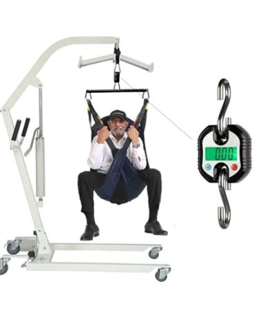 Hoyer Lift Scale for Home Use - Simple and Fast, Maximum Weight 330lb (Black)