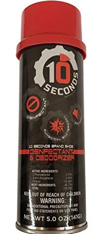 10 Seconds - Household Disinfectant Spray & Deodorizer - Great for Shoes and Gym Equipment! Superior Germ-Killing and Odor Elimination, Fights Staph, Athlete's Foot, Strep, MRSA. (5 Ounces)