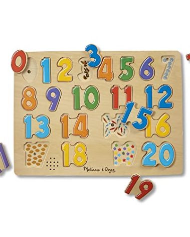 Melissa & Doug Numbers Sound Puzzle - Wooden Puzzle with Sound Effects (21 pcs)