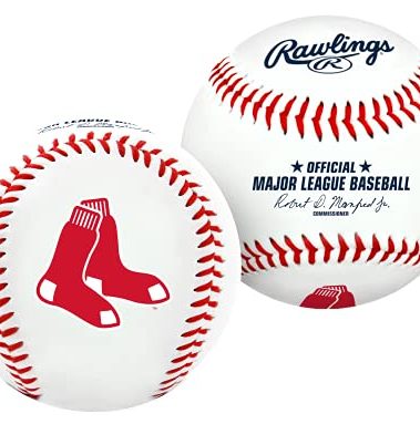 Rawlings | MLB Team Logo Baseball | Boston Red Sox | Official | White
