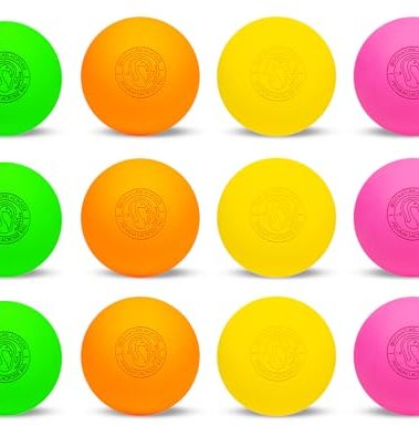Signature Lacrosse Ball Set - Packs of 2, 4, 8, 12, and 100 - No Chemical Smell Massage Balls, Myofascial Release Tools, Back Roller, Muscle Knot Remover
