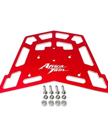 CNC Top Rack Rear Tail Luggage Cargo Compatible for Africa Twin DCT CRF1000L CRF1000LD 2016-2019,Africa Twin Adventure Sports ES CRF1100 2020-2024 (Red)