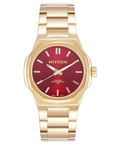 Miykon Silver and Gold Watches for Men | Minimalist Analog Mens Dress Watch with Ion Polished Solid Stainless Steel Bracelet | Luminous Hands, Scratch Resist Glass, Japan Quartz, 100ft Water Resistant