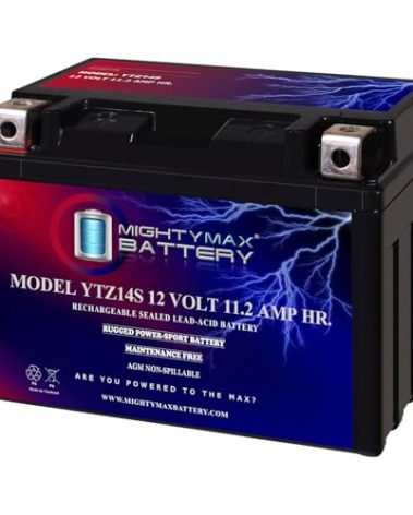Mighty Max Battery YTZ14S -12 Volt 11.2 AH, 230 CCA, Rechargeable Maintenance Free SLA AGM Motorcycle Battery