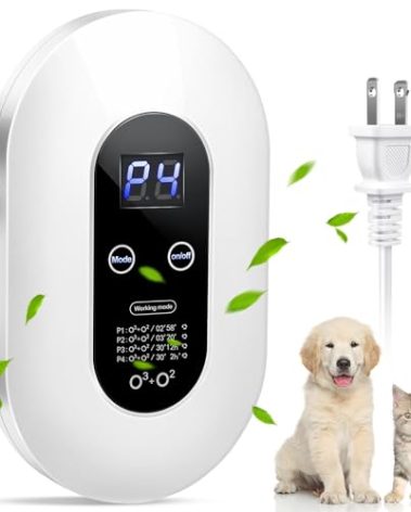 Ozone Odor Eliminator for Strong Odor 99% Cat Litter Deodorizer Dog Poof Odor Removal Air Ionizers Home Plug-in Air Purifier for Bedroom, Toilet, Kitchen, Pets, Shoe, Smoke, Formaldehyde Air Freshener