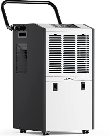 Waykar 155 Pints Large Commercial Dehumidifier with Drain Hose and Water Tank, Industrial Dehumidifier in Large Space up to 8000 Sq. Ft for Home, Basements, Whole House, Library