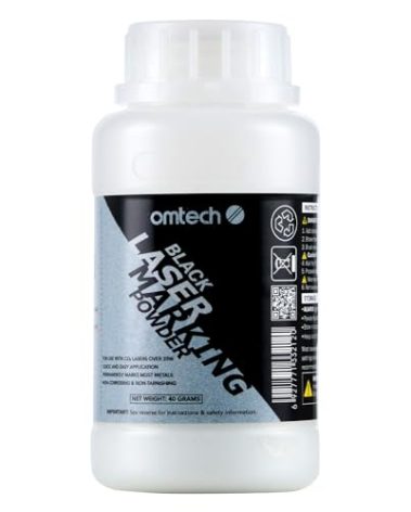 OMTech Laser Marking Powder, 4.1 fl. oz. Metal Laser Marking Fluid for CO2 Laser Engraver, High Contrast Laser Marking Ink for Metal, Laser Black Ink Laser Ink Agent for Aluminum Stainless Steel Brass