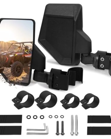 Esploratori UTV side mirrors, Upgraded Large Ranger Side Mirrors Compatible with Polaris Ranger 570 900 XP 1000 2015-2024 Can Am Defender Maverick CFMOTO UFORCE Polaris RZR and More