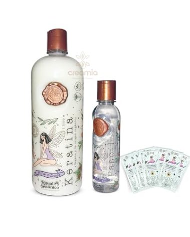 Ritual Botanico Keratina Organica de 1 Litro, Organic Hair relaxer, Home kit hair relaxer, Natural Keratin. (Big, 42.26 oz), white