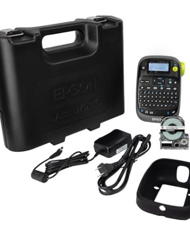 LABELWORKS Epson LW-PX300VP Industrial Label Maker Complete Kit - with Accessories, Sticker Labels, Magnetic Tape Compatible, Only Uses 203 & 205 Shrink Tube Tapes, Portable Handheld Printer