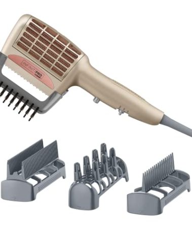 INFINITIPRO BY CONAIR 4-in-1 Frizz Free Styling Hair Dryer, 1875W Hair Dryer and 4 Attachments