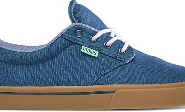 Etnies Jameson 2 Eco Sustainable Skate Style, Reinforced Cupsole, Cushioned Feel, Everyday Sneakers, Vegan Blue/Teal