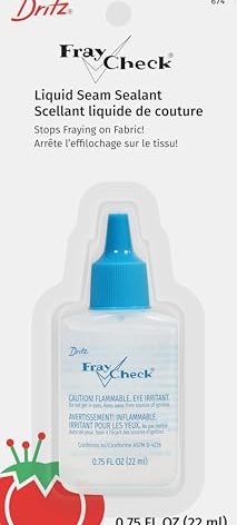 Dritz Fray Check Liquid, 3/4 Fluid-Ounce, 1 Count, Clear Seam Sealant, 0.75 Fl oz
